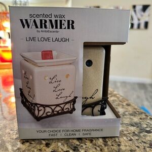 Scented Wax Warmer with “Live Love Laugh” Decal
